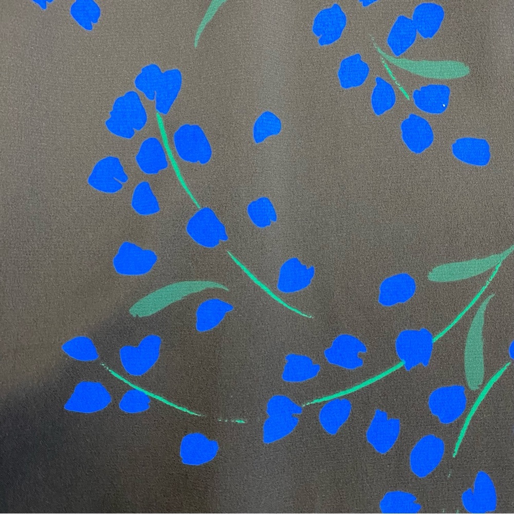 NEW Kate Spade Seabreeze Floral Ruffle Blouse Top Long Sleeve Black Blue - Picture 11 of 13